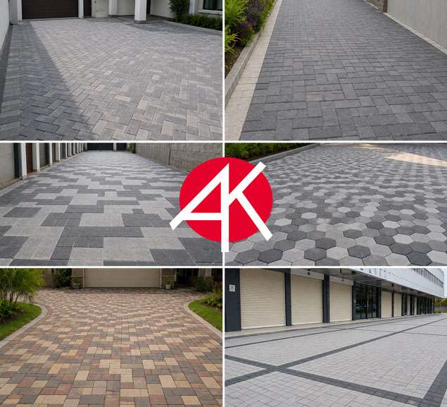 Hasil pemasangan paving block rapi untuk halaman rumah dan area komersial
